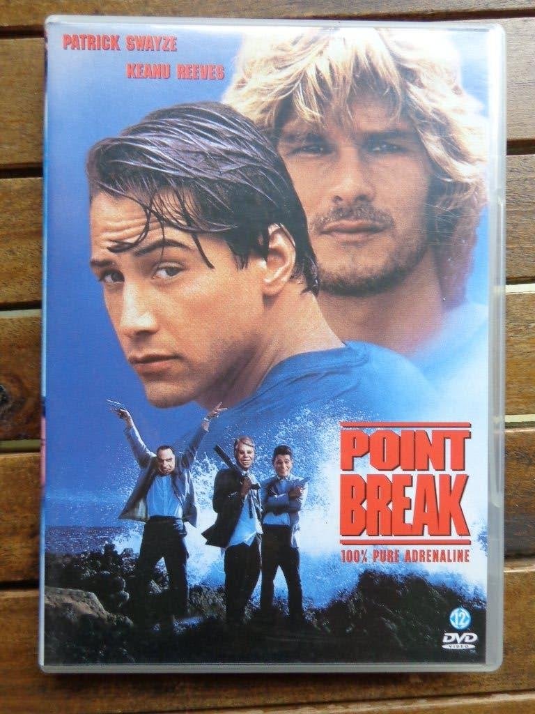 )))  Point Break  //  Keanu Reeves / Patrick Swayze  (((, Vanaf 12 jaar, Ophalen of Verzenden, Zo goed als nieuw, Detective en Krimi