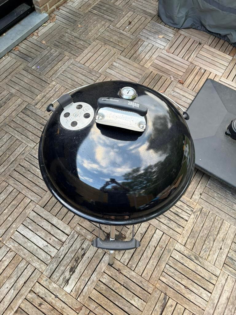 Weber master touch bbq met hoes, Tuin en Terras, Ophalen, Gebruikt