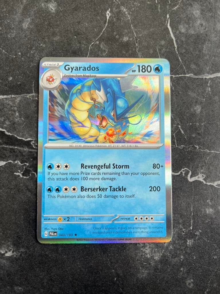 Gyarados Cosmos Holo 043/193 Pokémon Card Paldea Evolved, Ophalen of Verzenden, Zo goed als nieuw