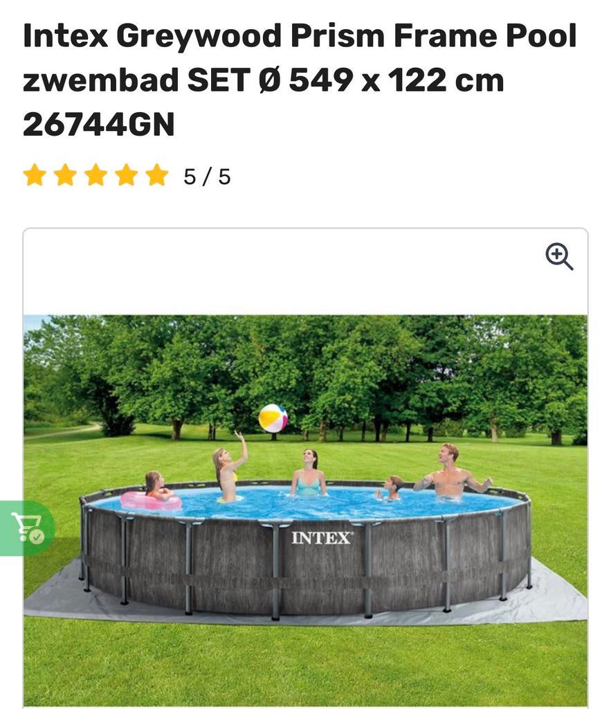 Zwembad met toebehoren te koop, Tuin en Terras, Ophalen, Zo goed als nieuw