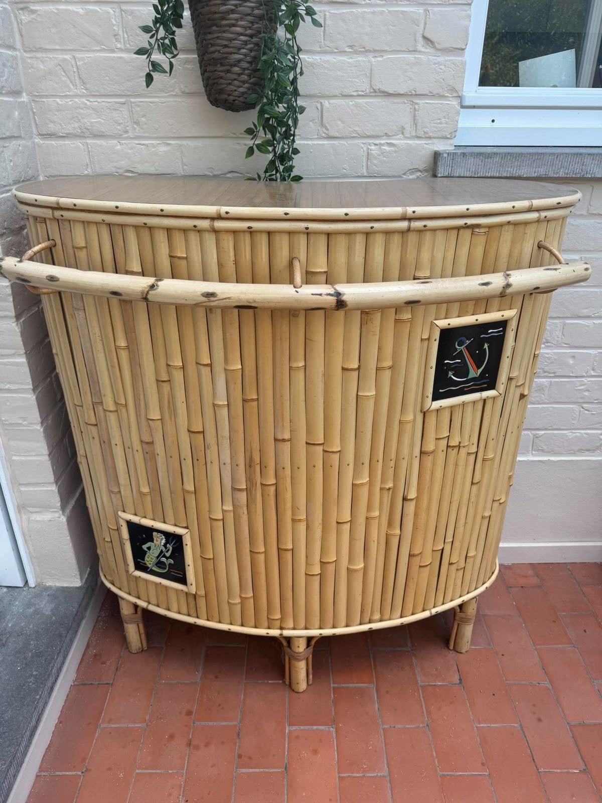 Vintage bamboe salon, Huis en Inrichting, Ophalen, Gebruikt