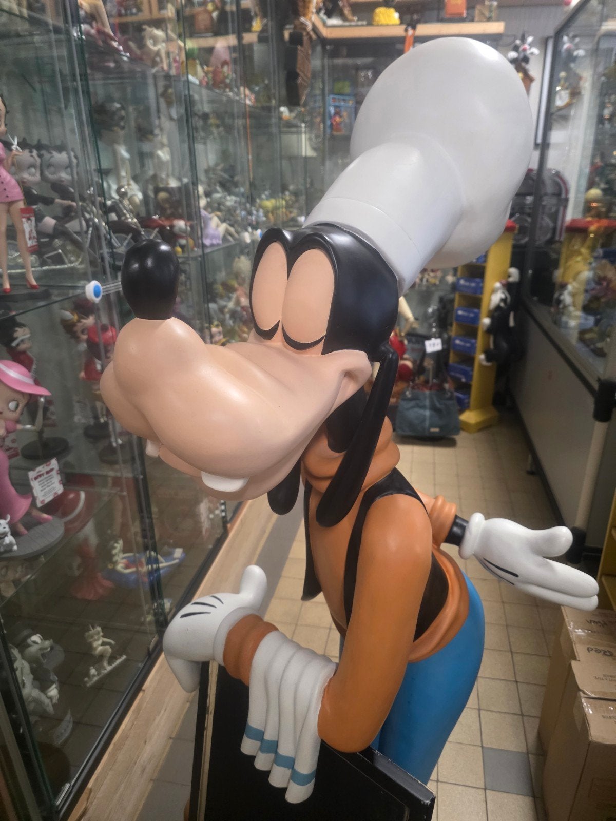 Goofy Menubord Cook, Verzamelen, Disney, Ophalen, Goofy of Pluto, Gebruikt, Beeldje of Figuurtje