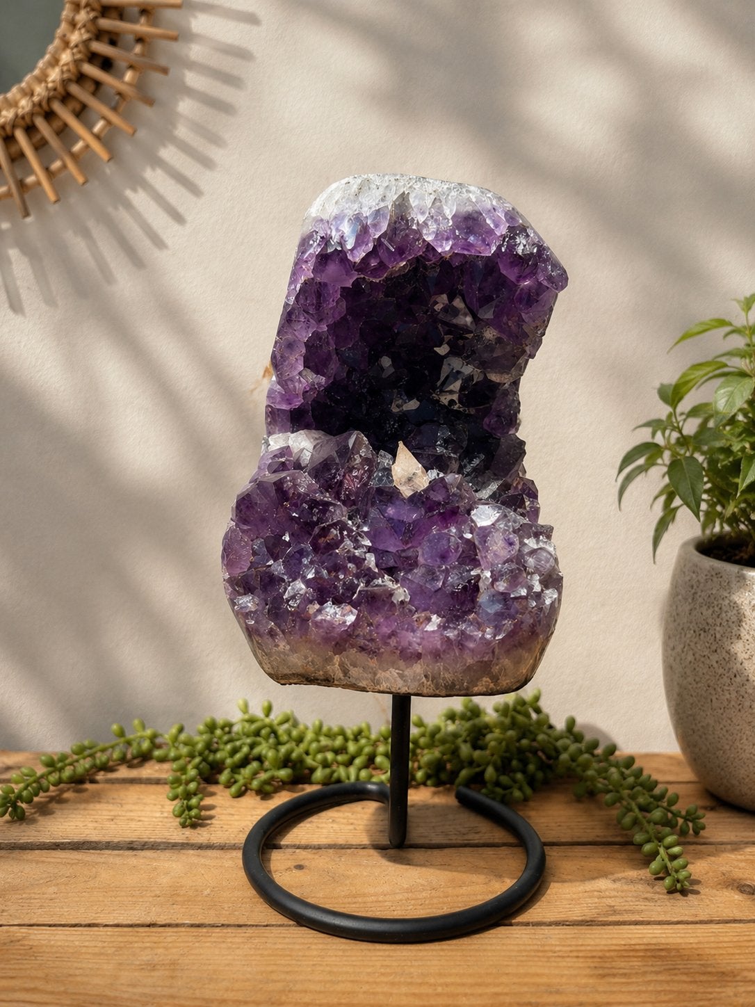 améthyste violette XL — pièce emblématique de l'intérieur, Enlèvement ou Envoi, Minéral
