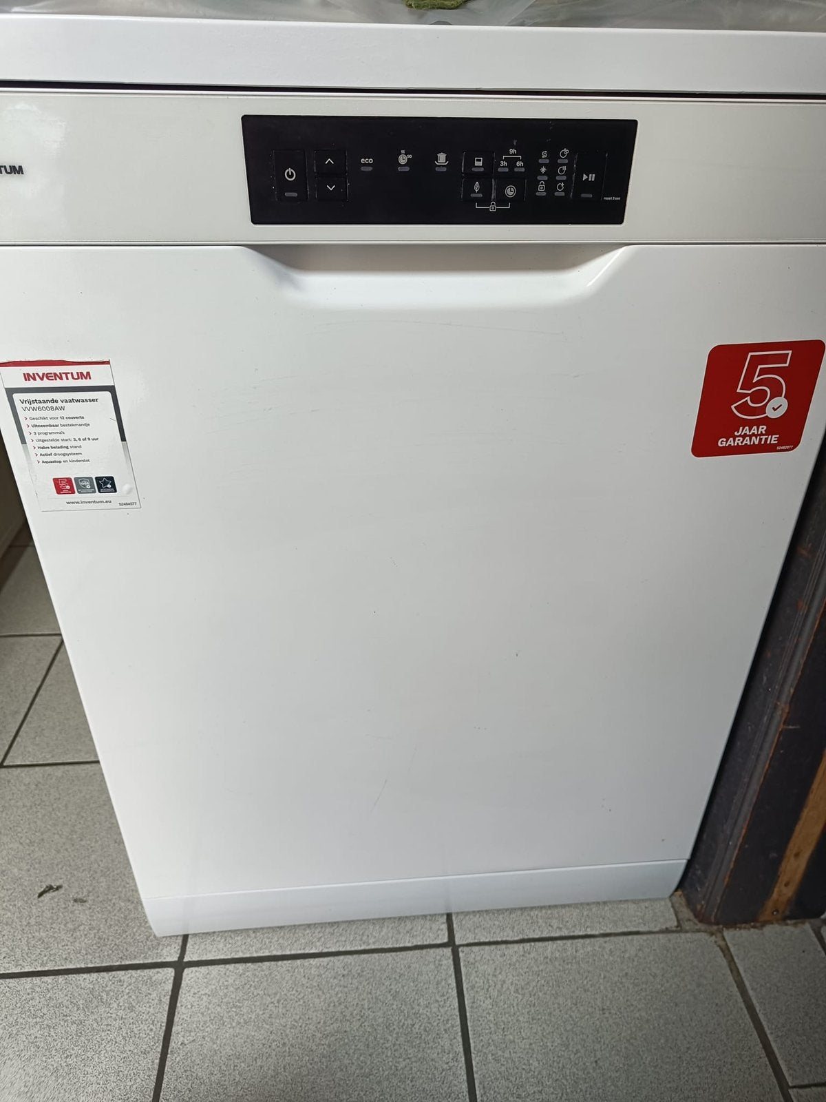 Vaatwasser Inventum VVW6008AW, Elektronische apparatuur, Vaatwasmachines, Zo goed als nieuw, Vrijstaand, Ophalen