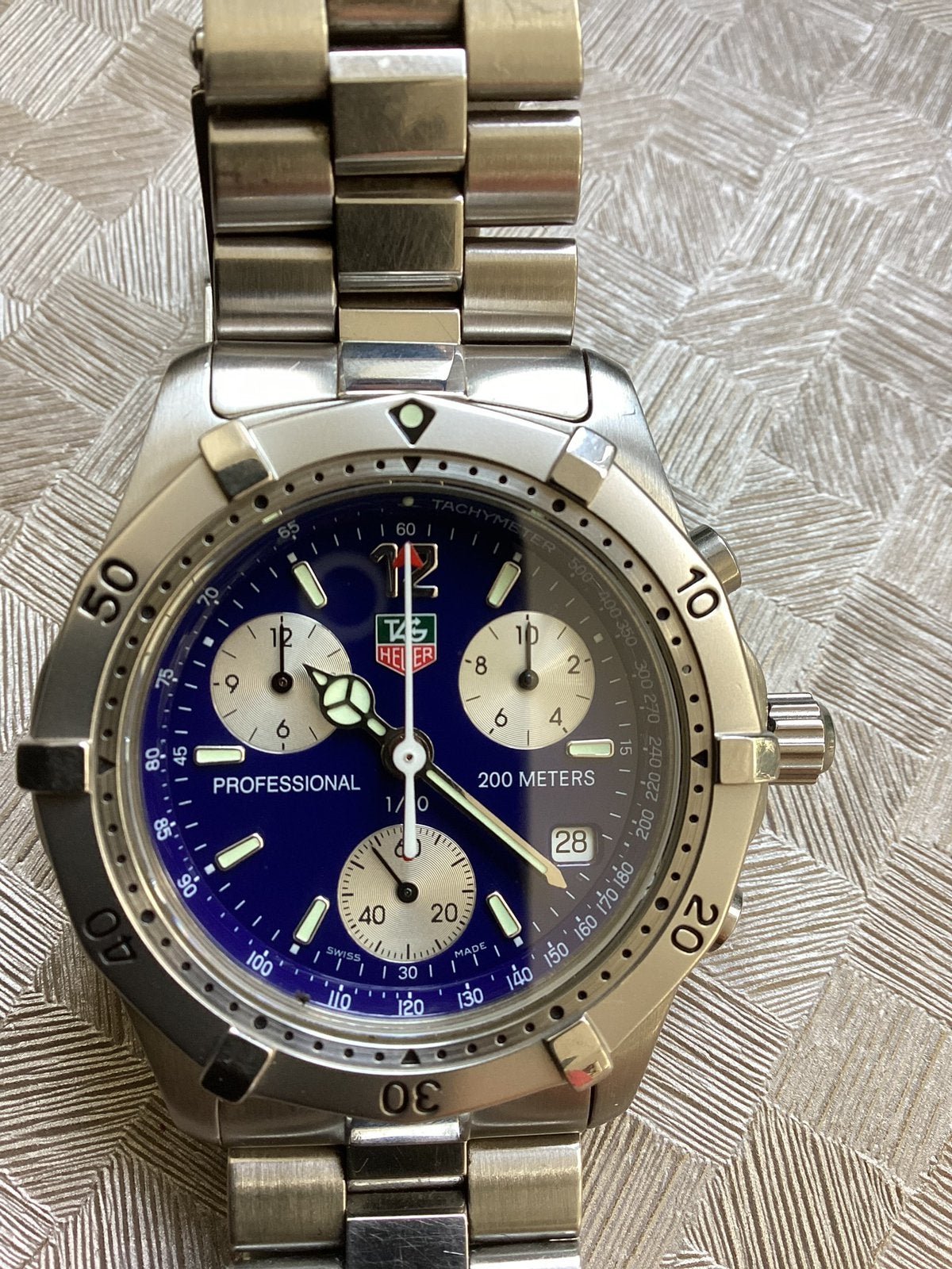 Tag Heuer chronograaf, Handtassen en Accessoires, Horloges | Heren, Ophalen, Zo goed als nieuw, TAG Heuer