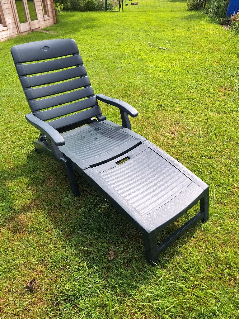 ligzetel, Jardin & Terrasse, Chaises longues, Enlèvement, Comme neuf, Synthétique, Mobile