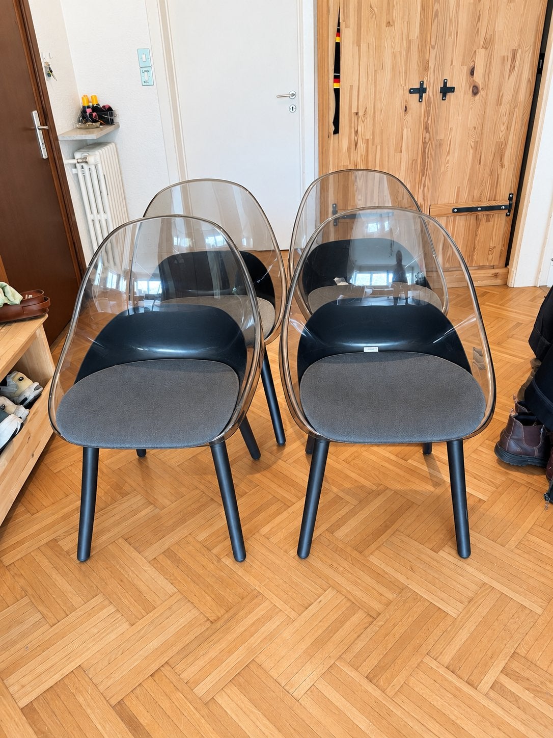 Zwarte IKEA BALTSAR stoelen - 4 stuks, Ophalen, Zo goed als nieuw