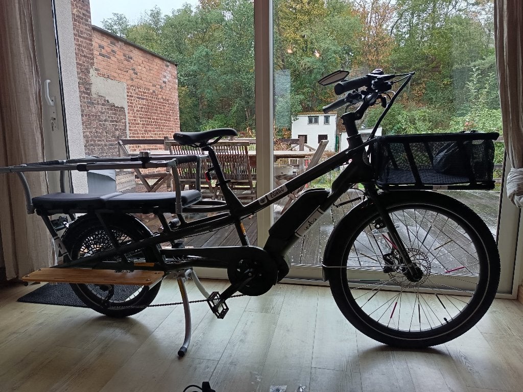 Yuba Spicy Curry Longtail—489 km—Bosch 500Wh—2 kinderen, Fietsen en Brommers, Elektrisch, Zo goed als nieuw, 2 kinderen, Schijfrem