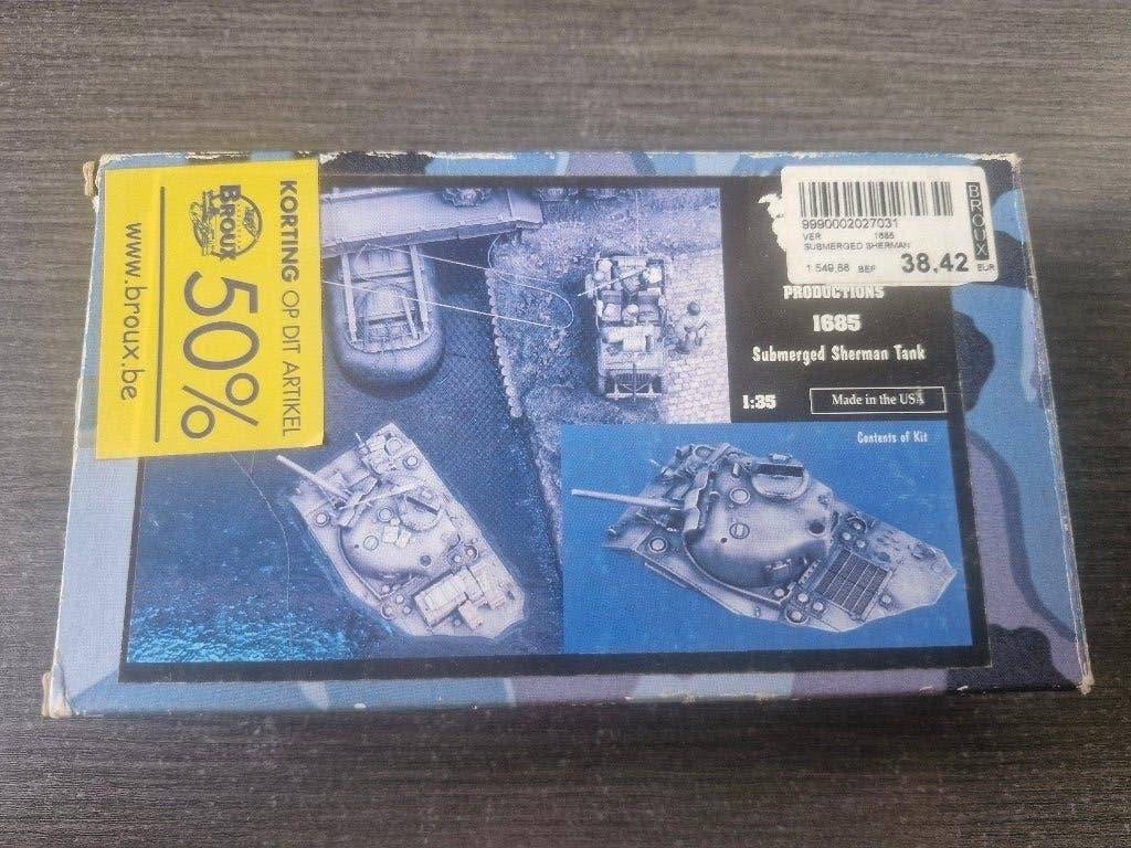 Verlinden 1/35 Submerged Sherman Tank, Overige merken, Tank, 1:32 tot 1:50, Nieuw