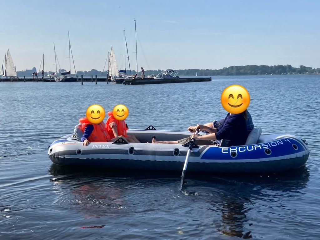 Rubberboot Intex Excursion 4, Watersport en Boten, Rubberboten, Ophalen, Gebruikt