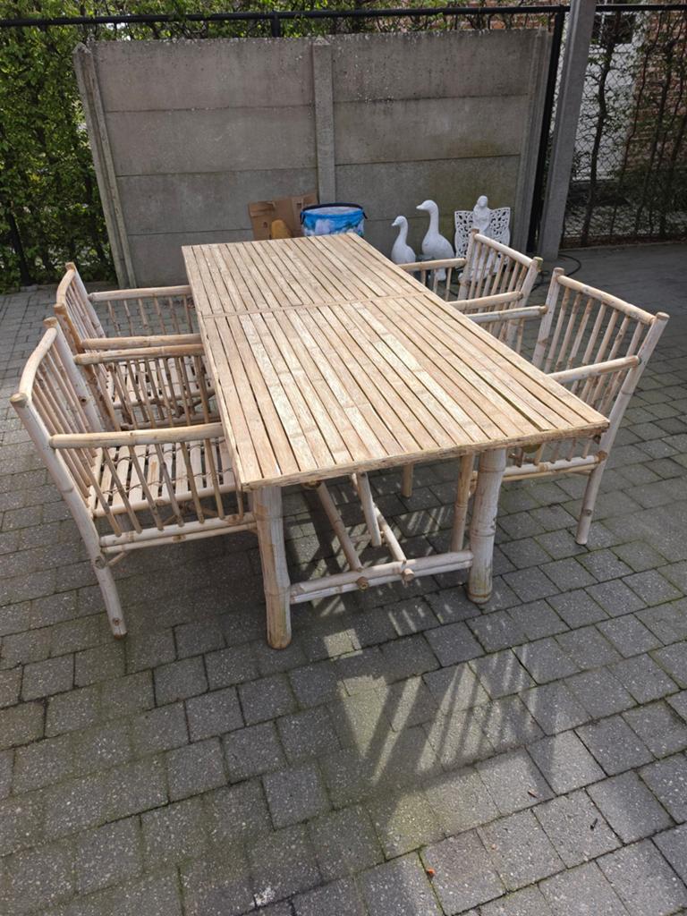 Mooie tuinset, Tuin en Terras, Ophalen, 4 zitplaatsen, Gebruikt, Teakhout