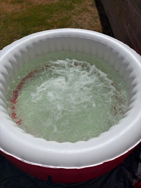 jacuzzi, Tuin en Terras, Bubbelbaden en Hottubs, Ophalen, Zo goed als nieuw, Afdekzeil, Opblaasbaar