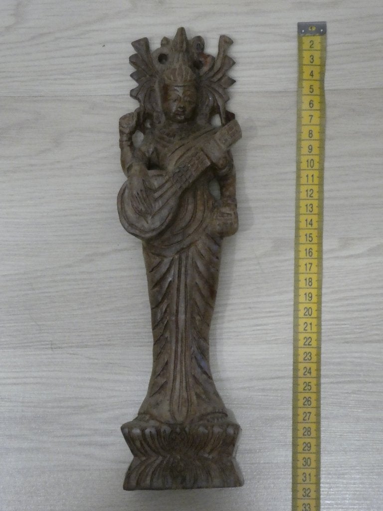 Statue asiatique en bois (3), Statue, Bois, Asie, Fait main