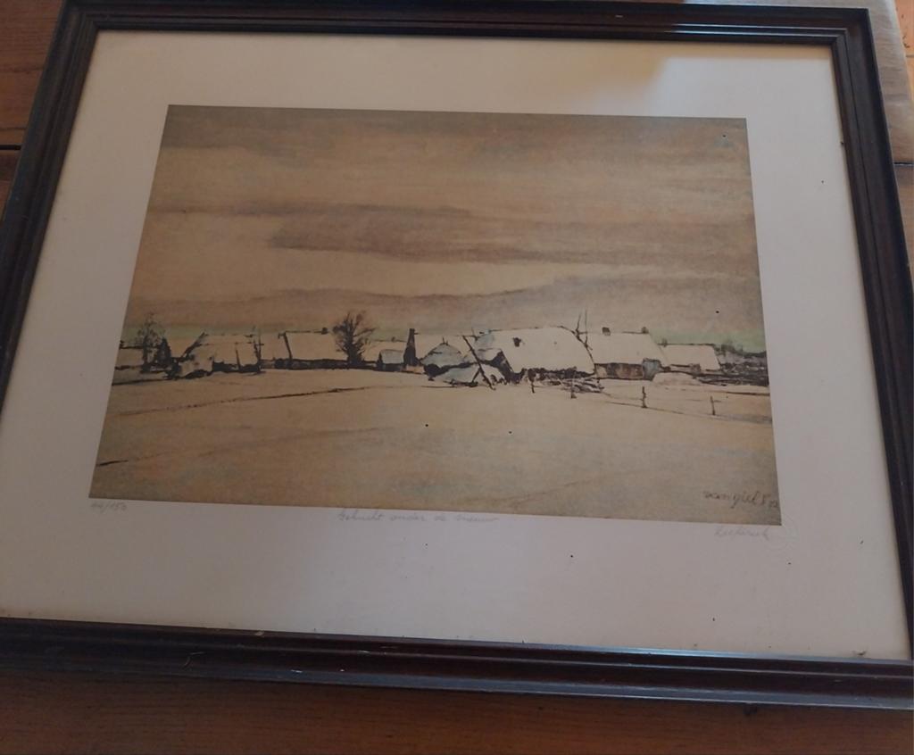 Zeefdruk Van Giel Frans, Antiek en Kunst, Ophalen
