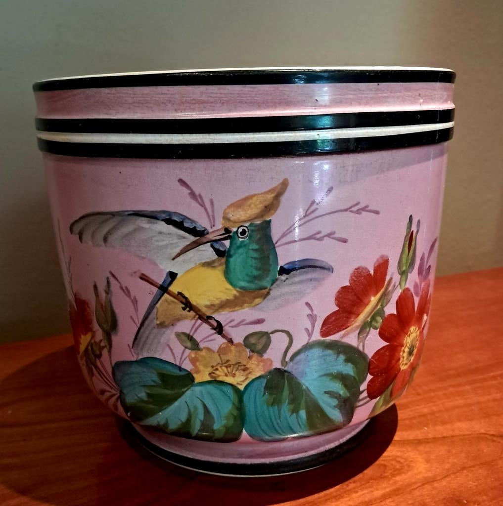 Roze,Napoleon III cache_pot, Ophalen of Verzenden