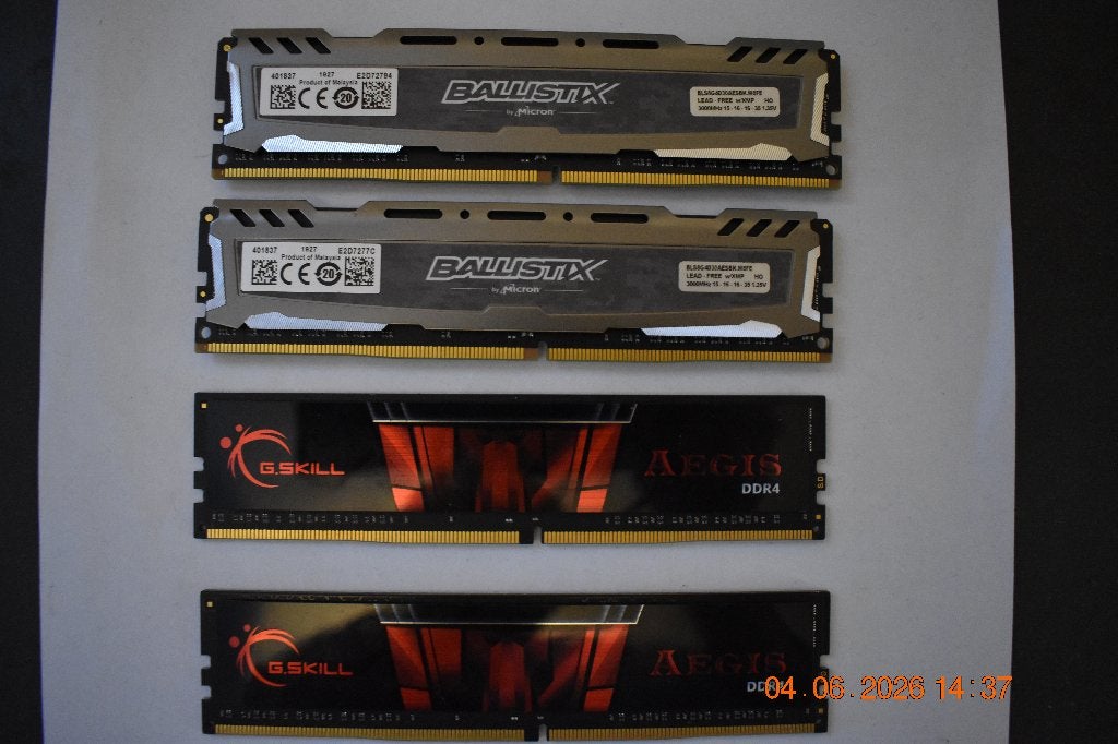 RAM-geheugen 4x8 = 32 GB, Ophalen, 3000 (MHZ), 32 GB, DDR4