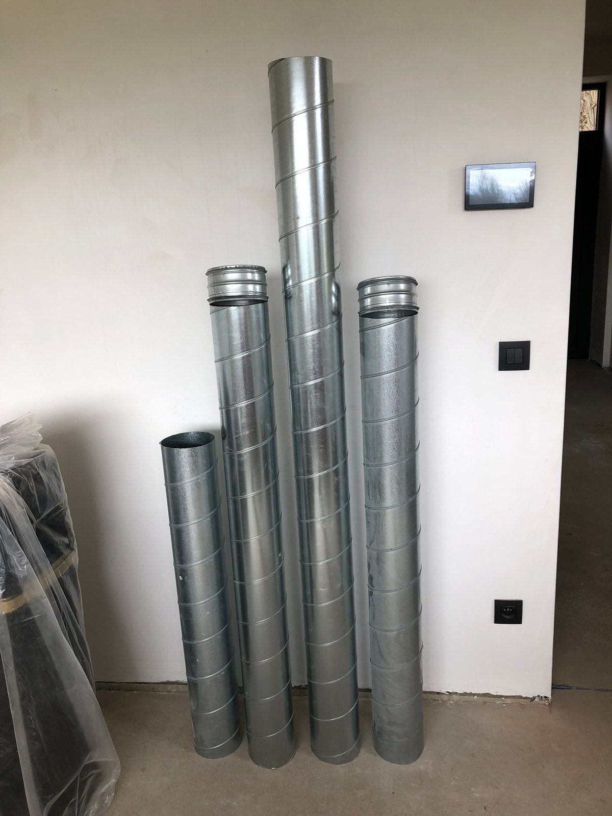 Ventilatiebuizen 150mm + 2 koppelstukken, Doe-het-zelf en Bouw, Ophalen, Nieuw