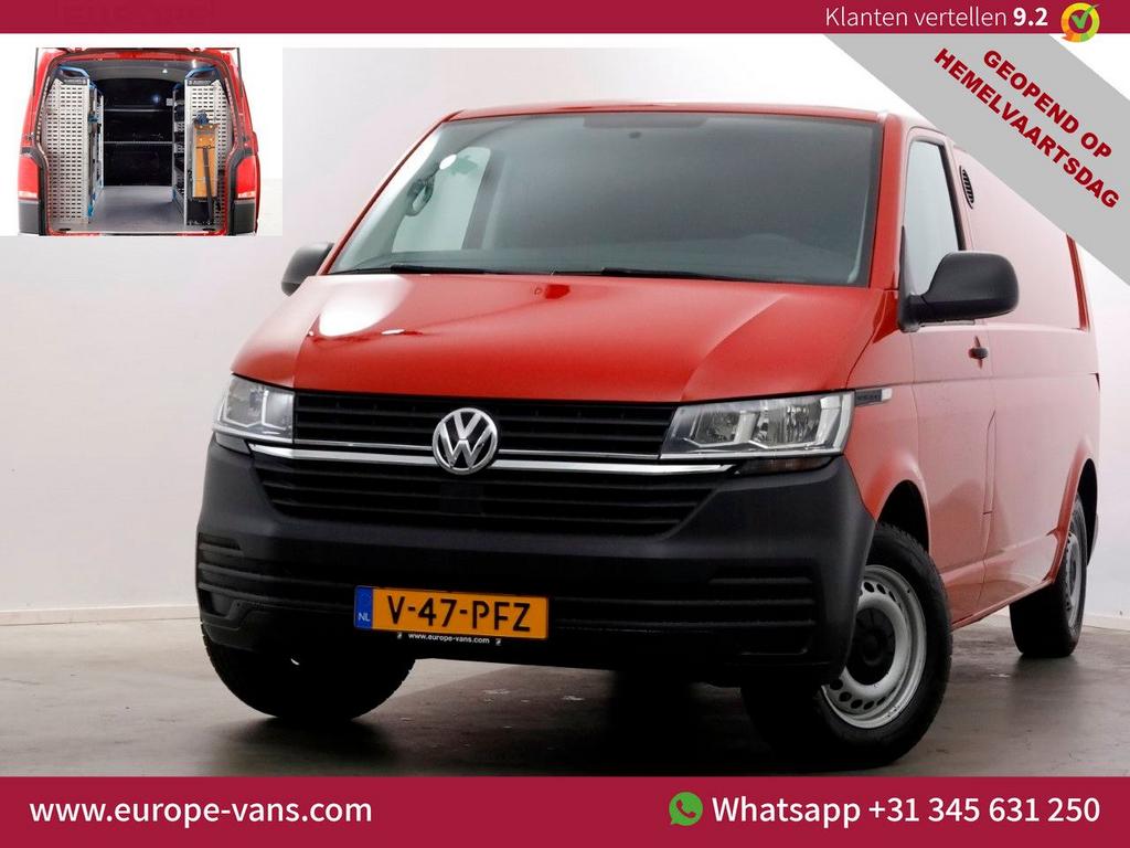 Volkswagen Transporter T6.1 2.0 TDI 110pk Lang Airco/Inricht, Bedrijf, Onderhoudsboekje, Te koop, Parkeersensor