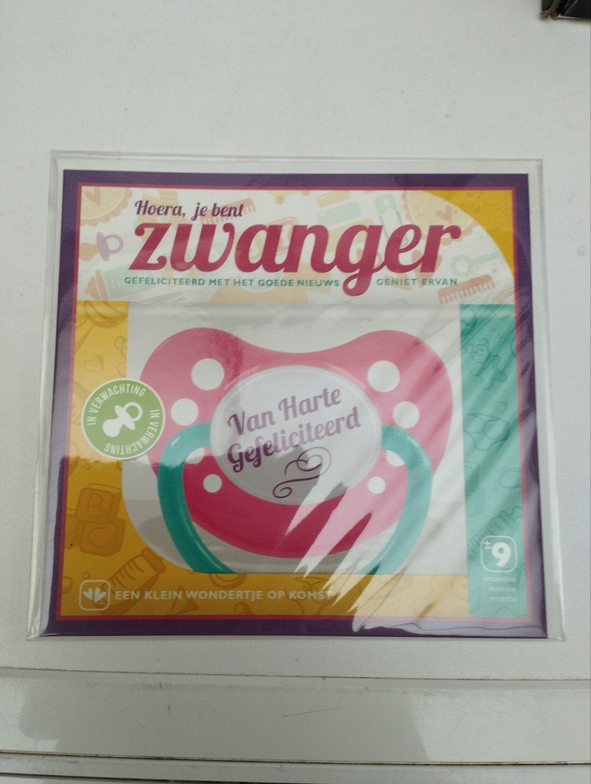 Een wenskaart voor iemand die zwanger is kleur verschillende, Divers, Cartes de voeux, Enlèvement