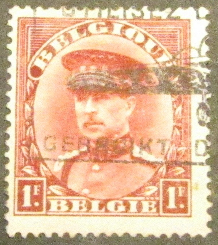 1 franc OBC 317 estampillé, Enlèvement ou Envoi, Affranchi, Timbre-poste, Maison royale