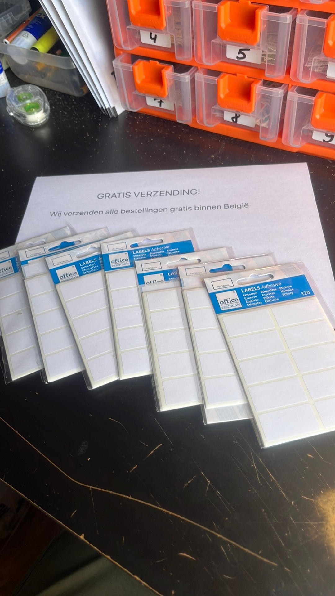 7 pakjes van 120 stickers, Envoi, Neuf