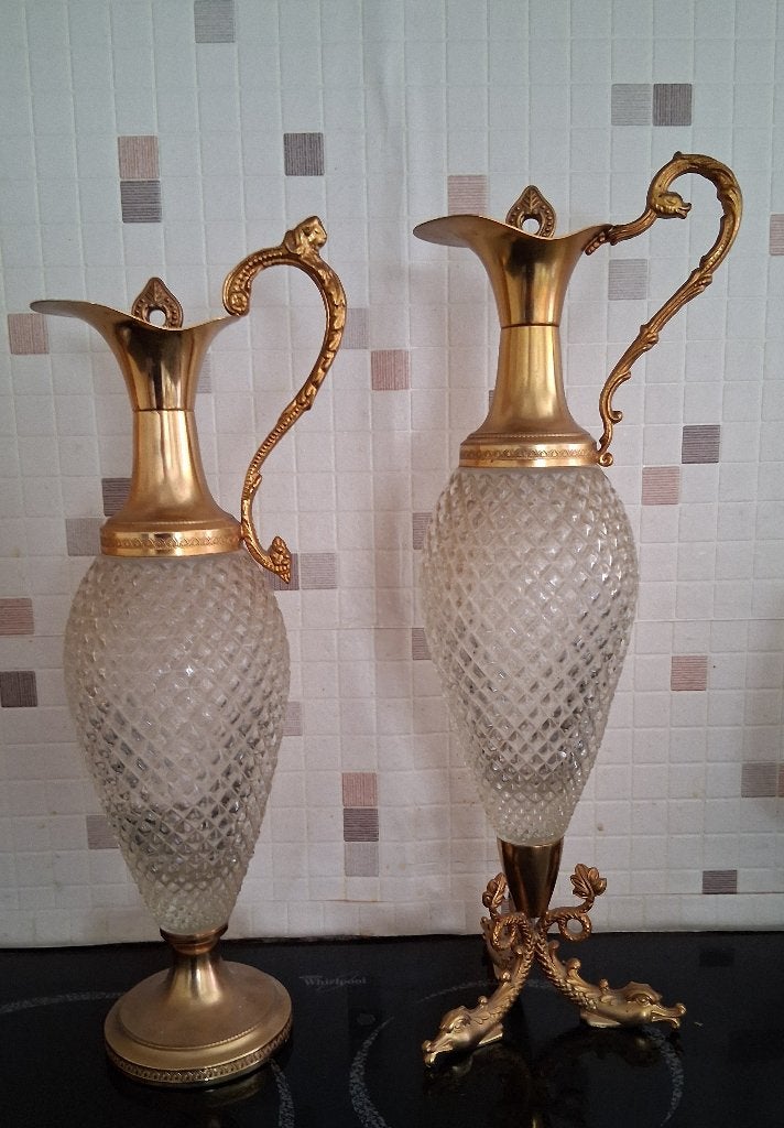 Set van  2 vintage italiaanse karaf, Antiek en Kunst, Ophalen