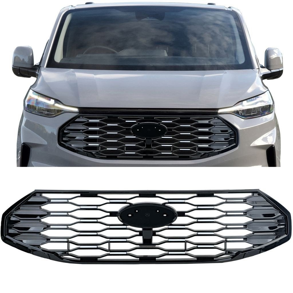 Griil Glans Zwart Chrome Voor Ford Transit Tourneo Custom va, Verzenden