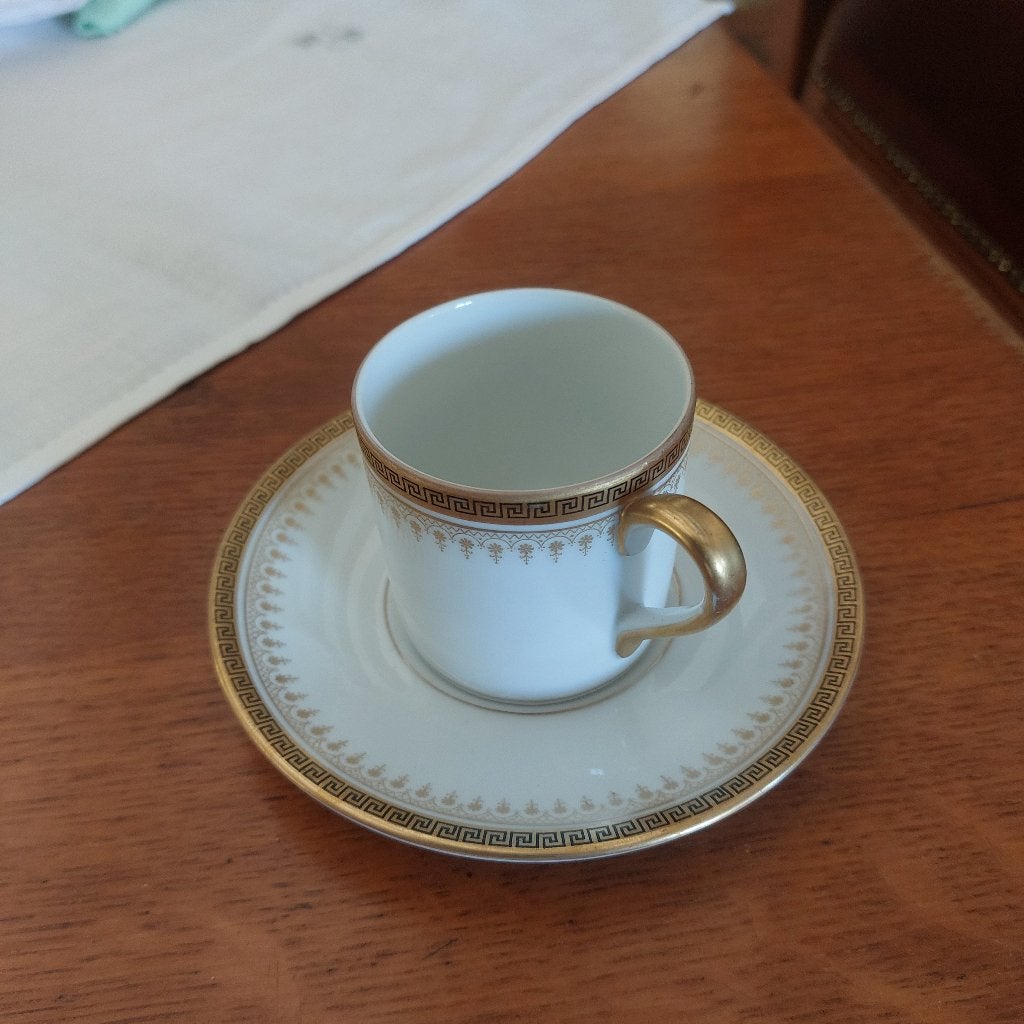 10 tasses à café en porcelaine avec assiette, Enlèvement