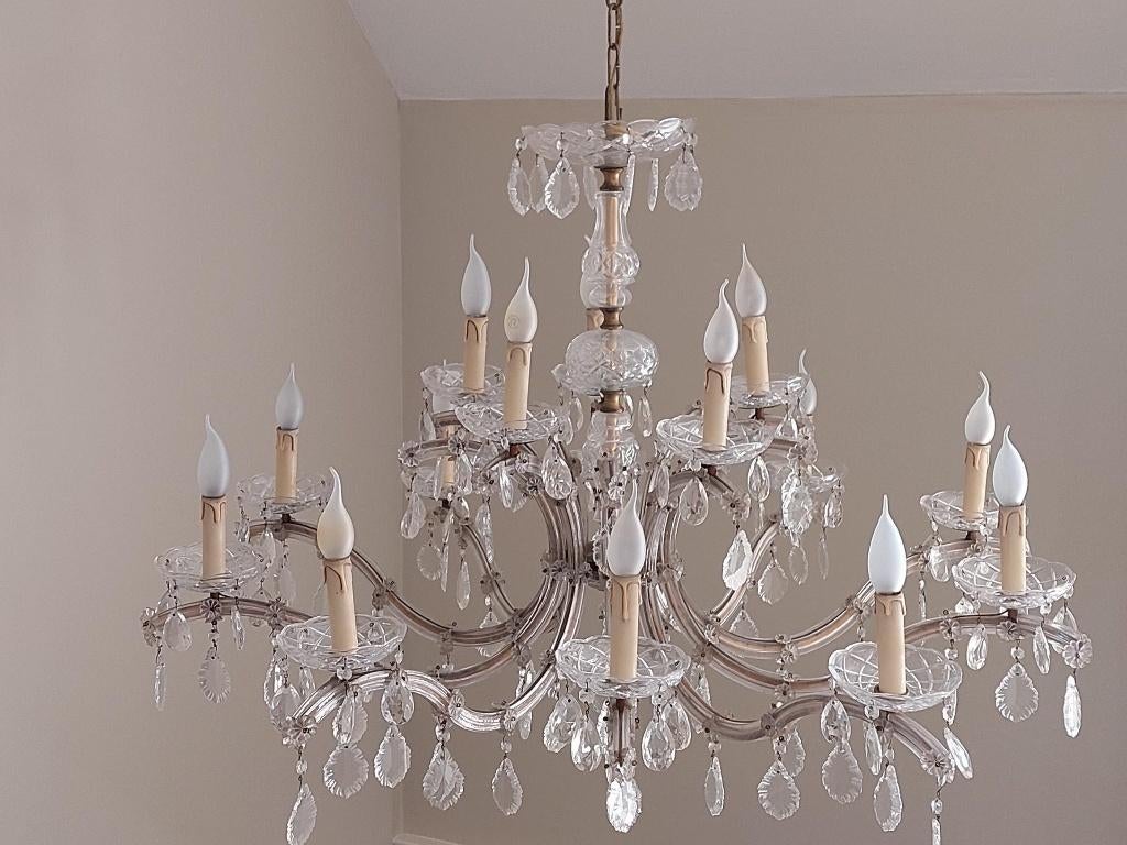 antieke kristallen luster, Antiek en Kunst, Ophalen