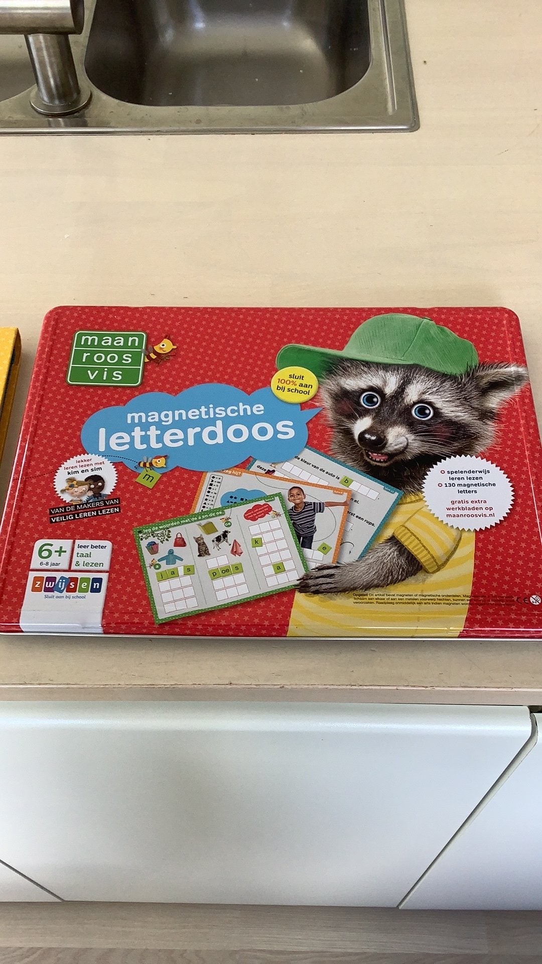 Magnetische letterdoos maan roos vis, Enlèvement, Comme neuf
