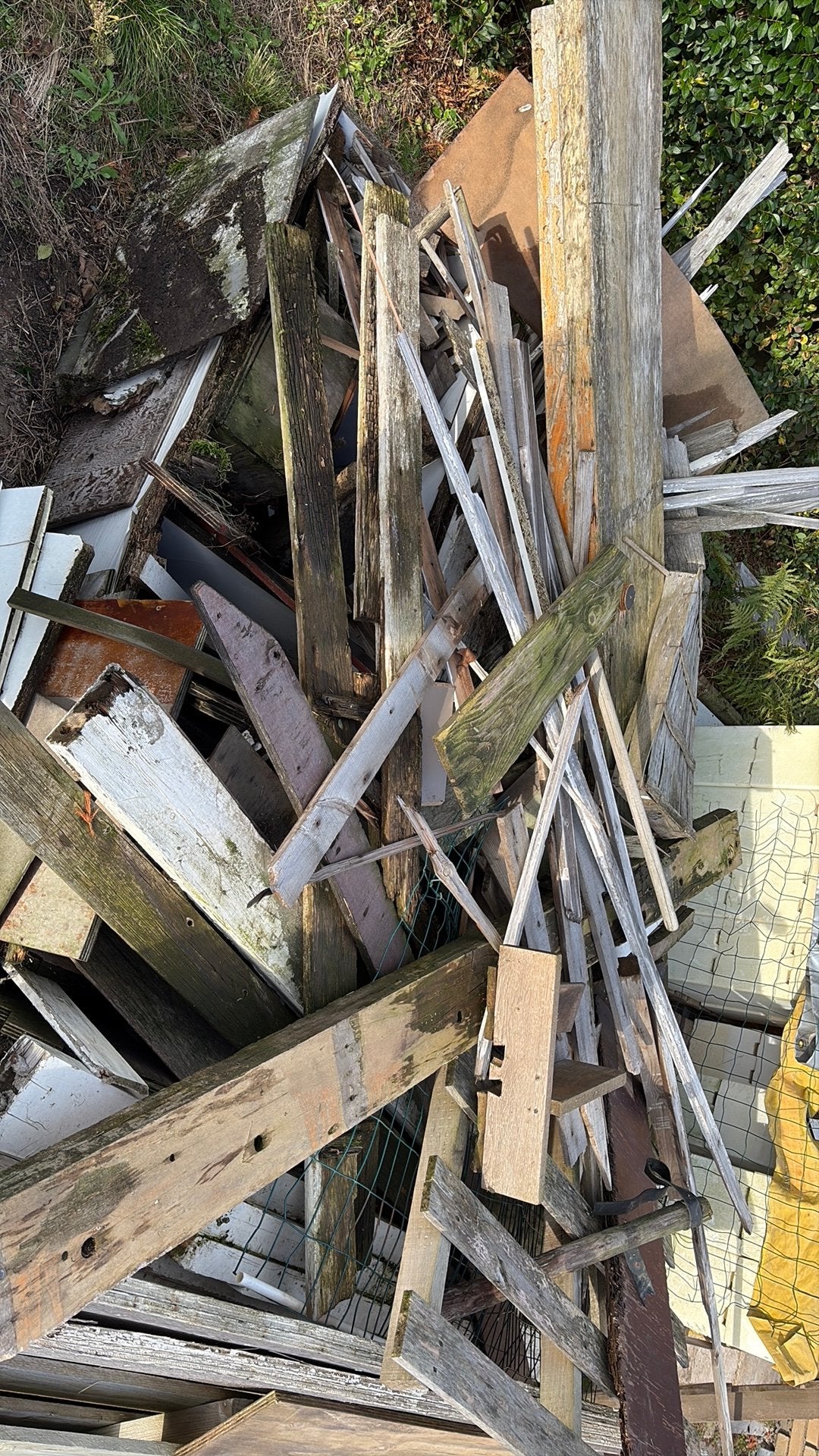 Gratis hout, Ophalen