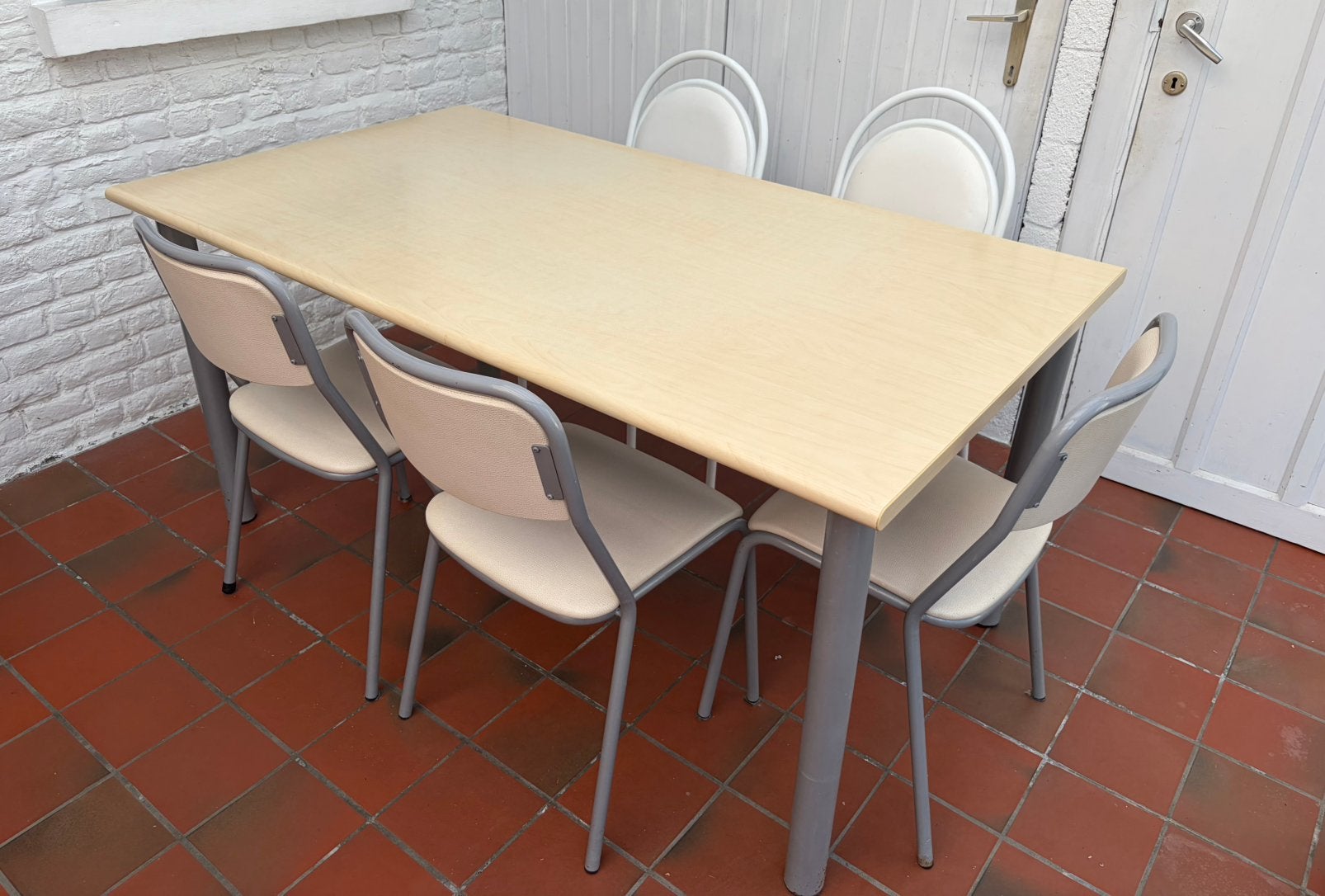 Ensemble table + chaises, Maison & Meubles, Tables | Tables à manger, Enlèvement, Utilisé