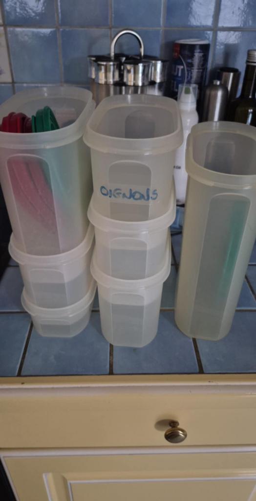 Set van 20 Tupperware en 2 saladeschalen, Ophalen of Verzenden, Zo goed als nieuw