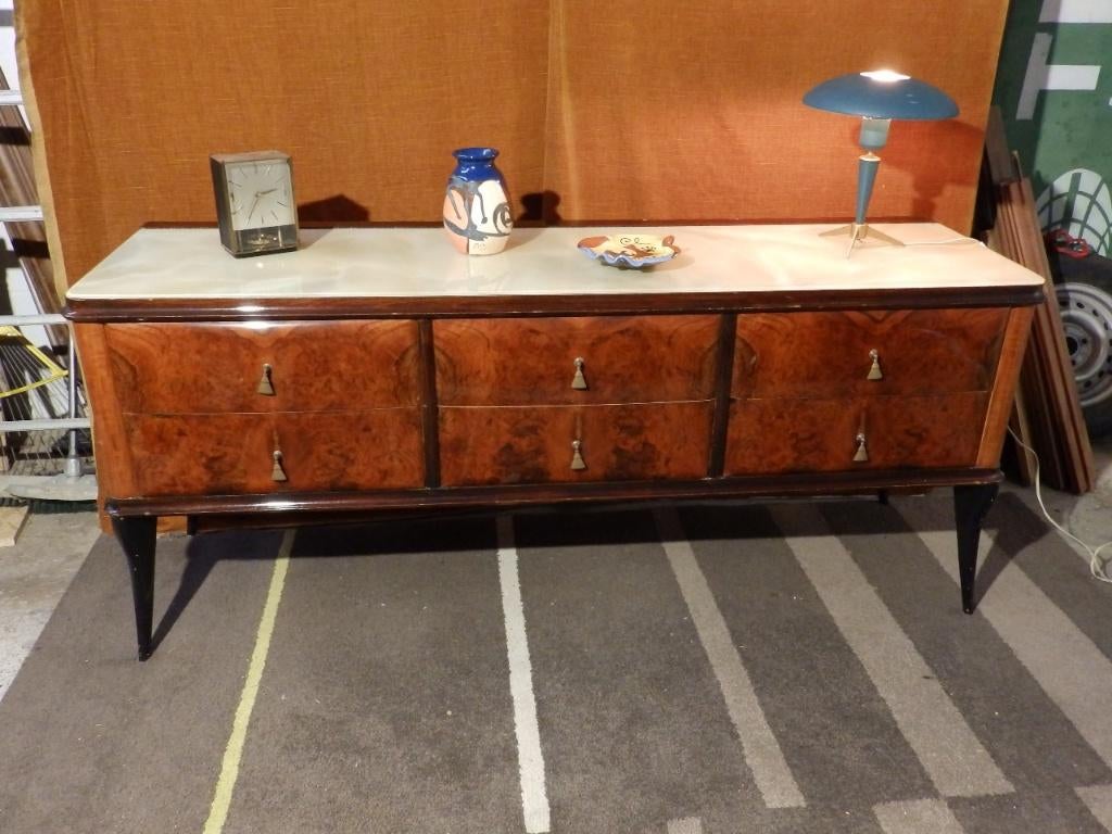 Commode Italienne style Vittorio Dassi années 50, Italie, 25 à 50 cm, 100 à 150 cm, Enlèvement