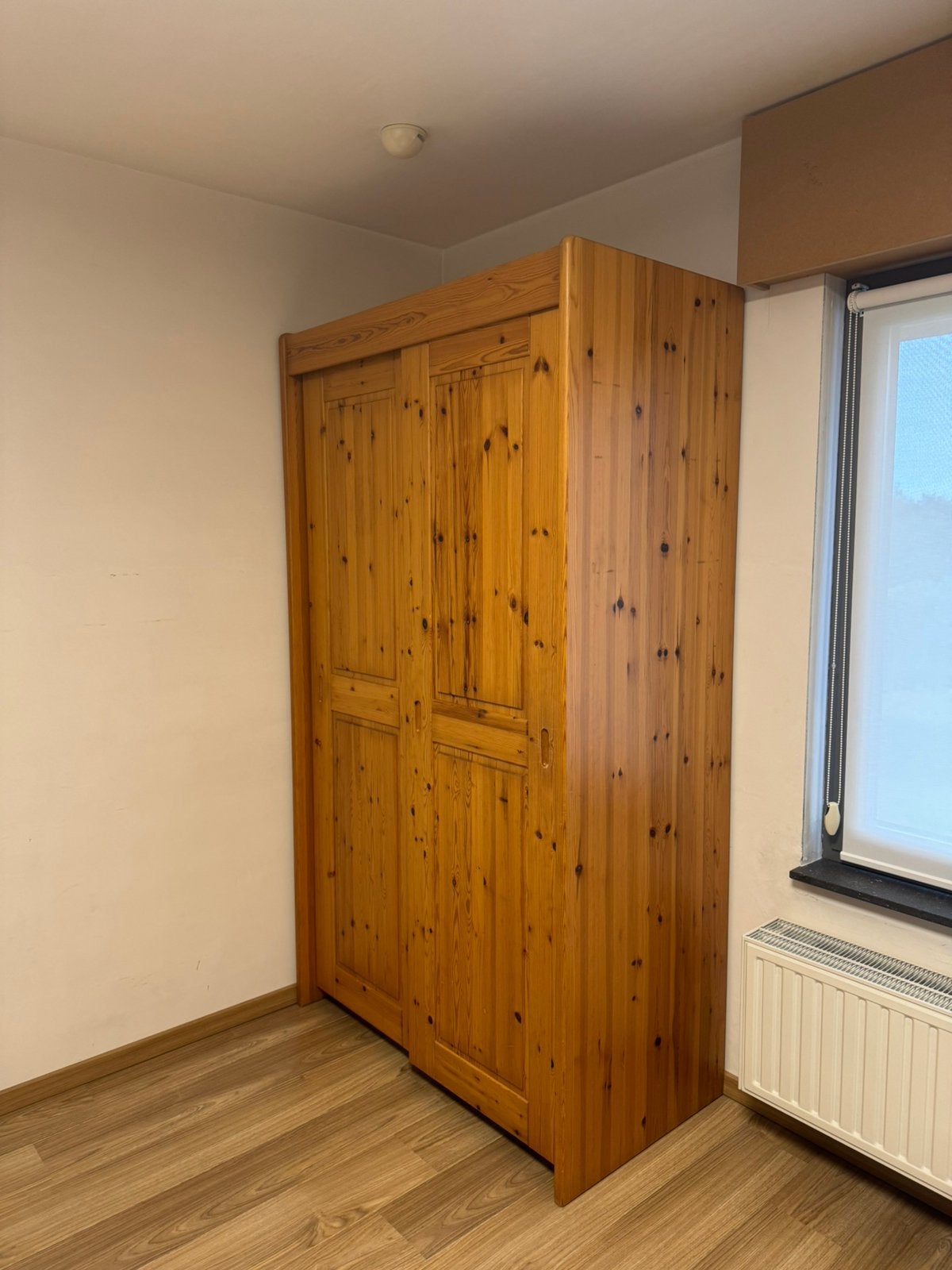 Massiefhouten bureau en kast., Huis en Inrichting, Ophalen, Gebruikt, Overige houtsoorten, Met lade(s)