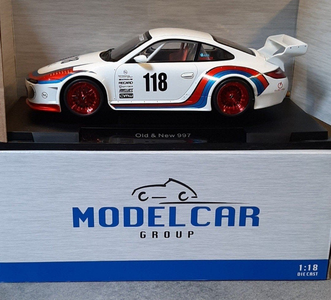 MCG/1:18/Porsche 997/Old & New/ZGAN, Ophalen of Verzenden, Zo goed als nieuw, Auto, Overige merken