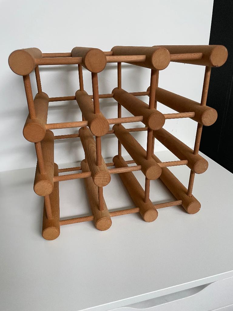 Vintage Wijnrek 1965 ontwerpen door Nissen - Deens design, Huis en Inrichting, Ophalen, Zo goed als nieuw