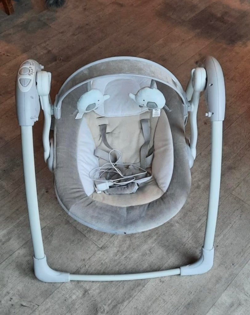 Schommelstoel, Swing Baby Bo jungle, Kinderen en Baby's, Wipstoeltjes, Zo goed als nieuw, Schommelstoel, Verstelbaar, Ophalen