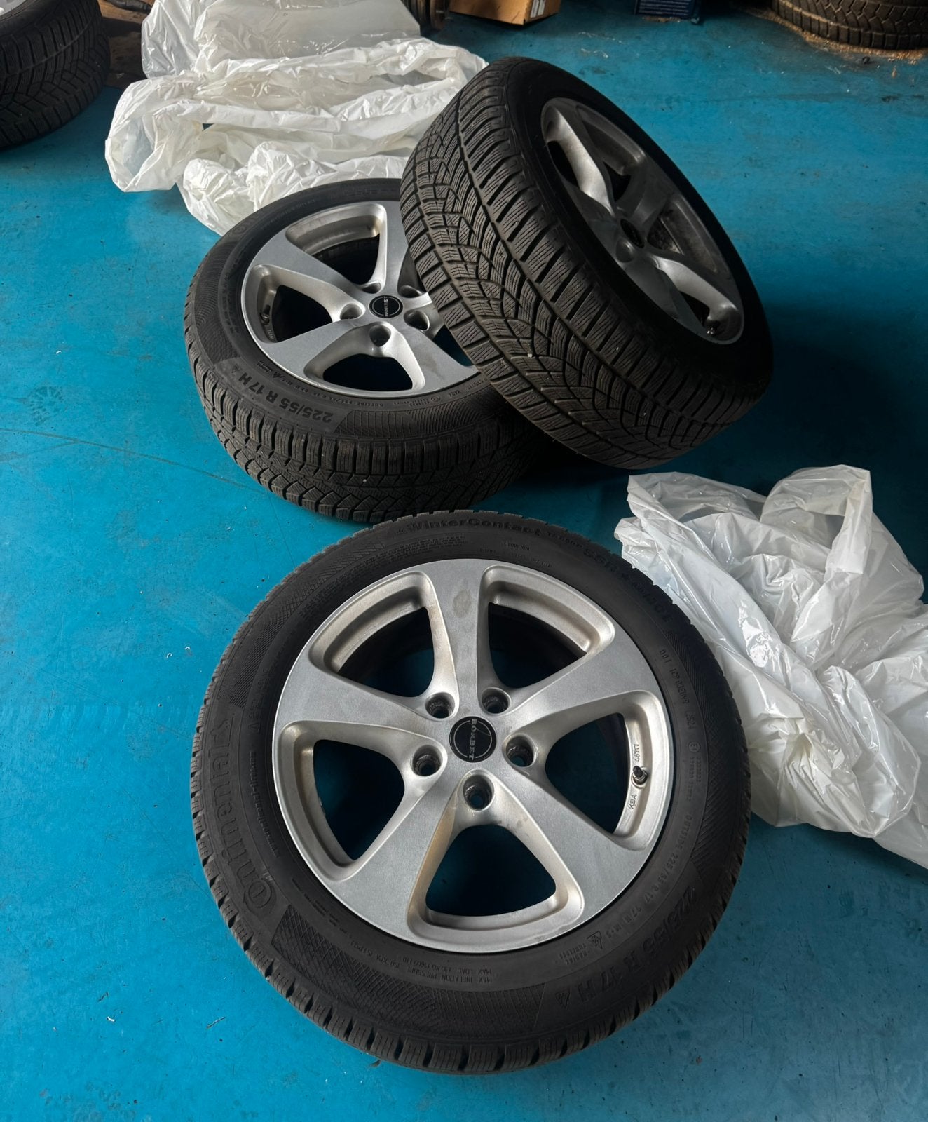 Kit hivers bmw 4 jantes avec pneus, Autos : Pièces & Accessoires, Enlèvement, 225 mm, Pneu(s), 17 pouces