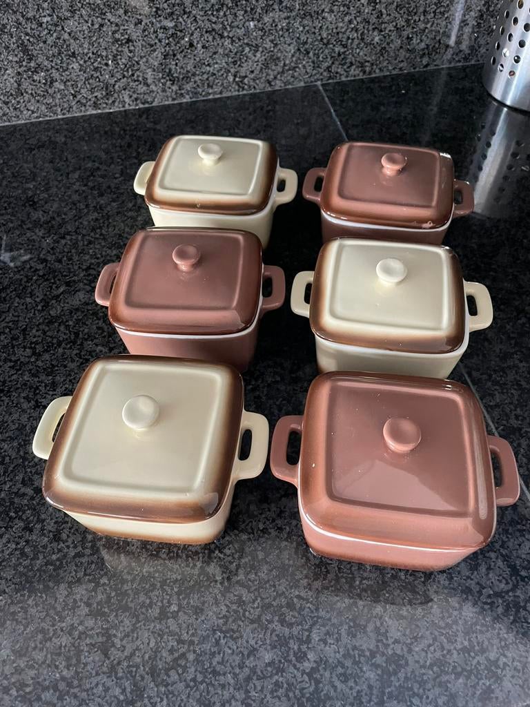 Ovenpotjes 6st., Ophalen, Gebruikt, Pannenset