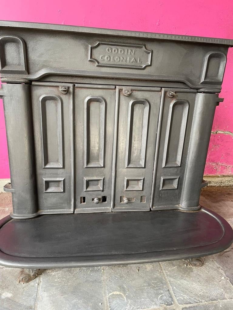 Poêle à bois Godin Colonial, Enlèvement, Utilisé, Bois, Poêle à bois