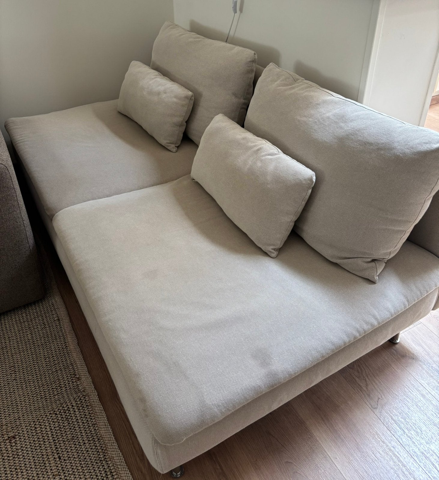 IKEA SÖDERHAMN 3-zitszetel - lichtbeige, Ophalen, Gebruikt, 150 tot 200 cm, Driepersoons