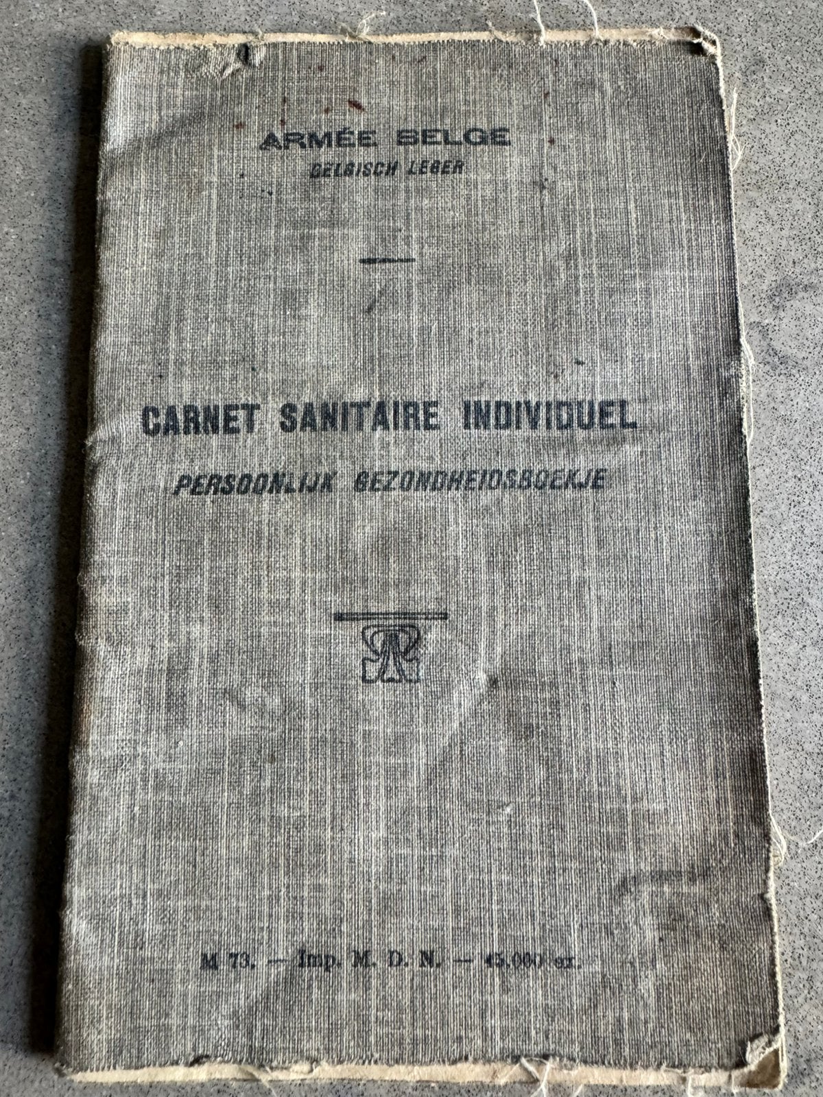 Carnet de santé personnel ABL, Enlèvement ou Envoi, Armée de terre, Livre ou Revue
