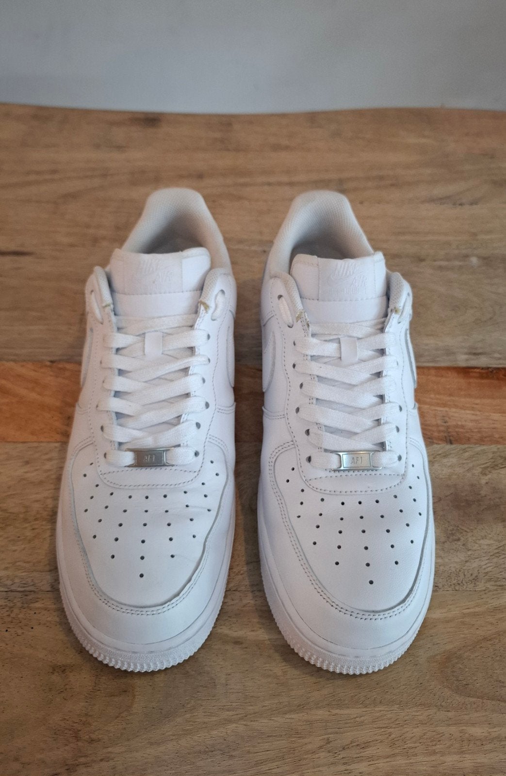 Nike Air Force 1 '07 Low "Triple White" – Maat 45.5, Wit, Nike, Ophalen of Verzenden, Zo goed als nieuw