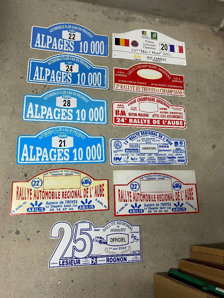 Plaque rallye France (alpages champagne, oise…), Ophalen of Verzenden, Gebruikt, Auto's