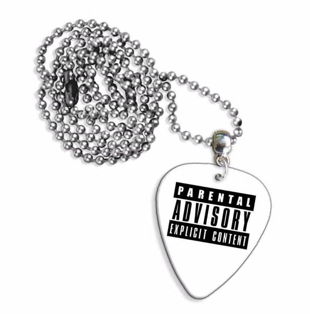 Plectrum ketting met Parental Advisory Explicit Content, Verzamelen, Ophalen of Verzenden, Nieuw
