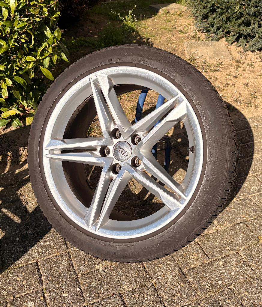 Jantes Audi A5 Sline d'origine avec pneu - 8W0601025EC, Pneus et Jantes, Véhicule de tourisme, 18 pouces, Enlèvement