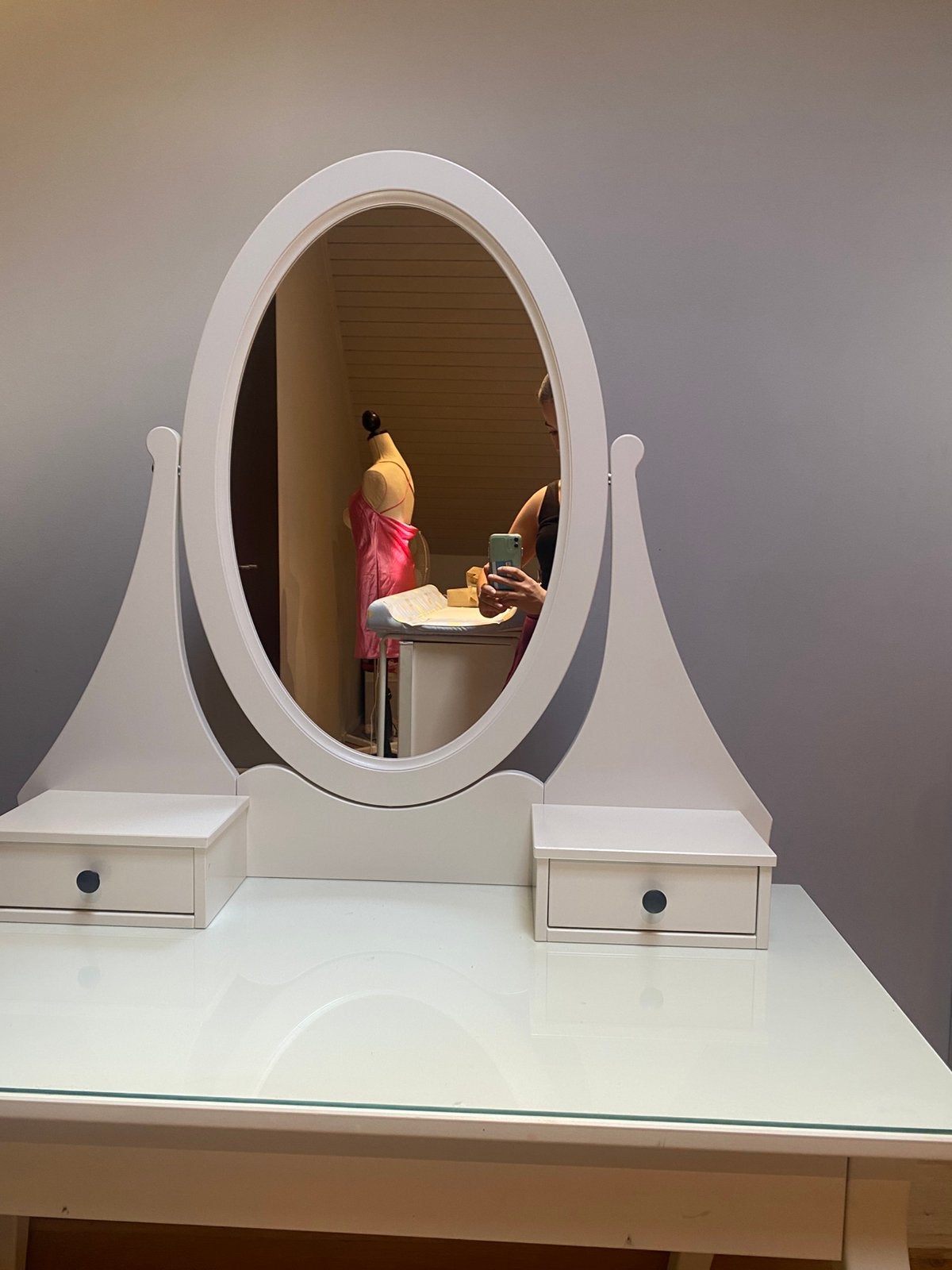 Make-up tafel, Ophalen, Zo goed als nieuw, Wit, Make-up