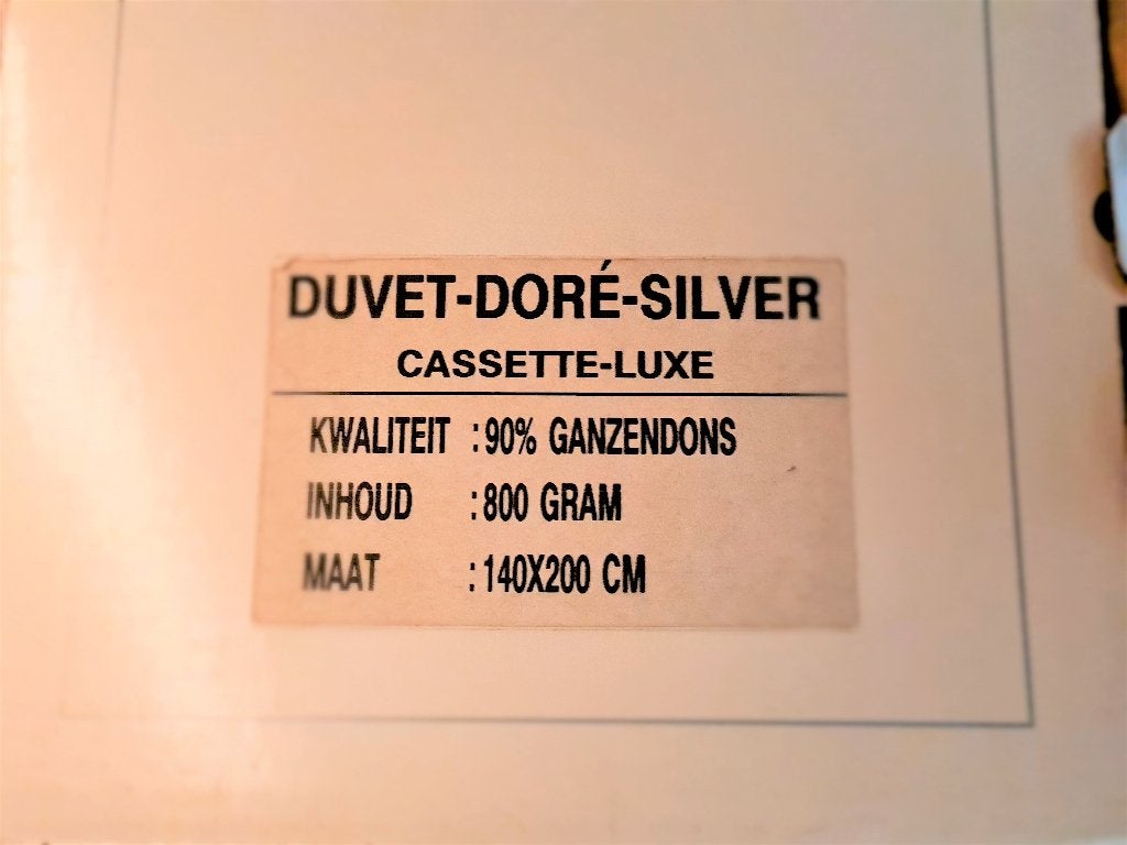 Donsdeken Duvet Doré Silver + Doré Gold : 140x200, Ophalen of Verzenden, Nieuw, Wit, Deken of Dekbed