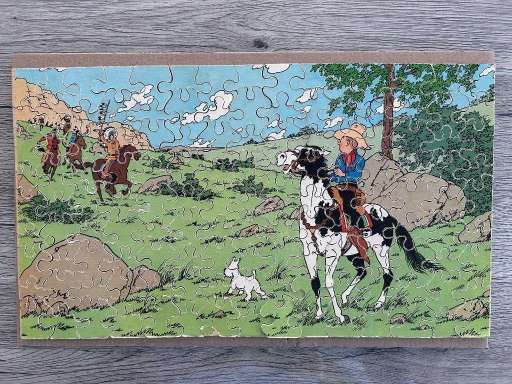 Kuifje puzzel : Kuifje in Amerika (1955), Ophalen of Verzenden, Hergé